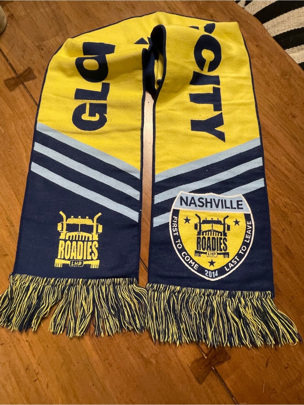 Nashville SC “Roadies” Yellow and Navy Nashville Fan Scarf